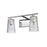 Atlas Lighting Lightweave 15'' Wide 2Lt Vanity Light, Nickel/Clear