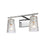 Atlas Lighting Lightweave 15'' Wide 2Lt Vanity Light, Nickel/Clear