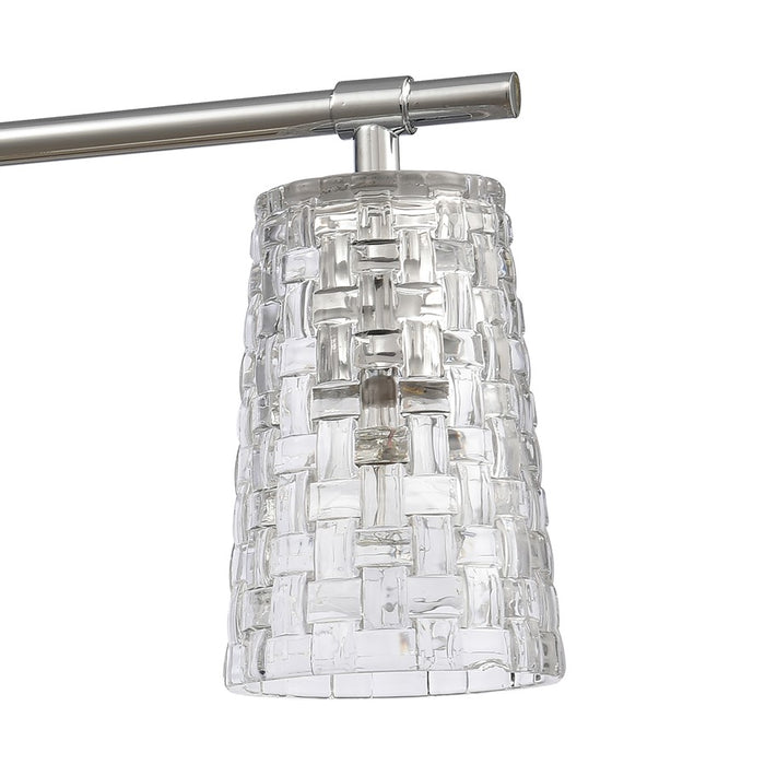 Atlas Lighting Lightweave 32'' Wide 4Lt Vanity Light, Nickel/Clear