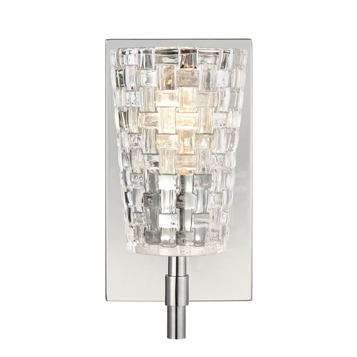 Atlas Lighting Lightweave 4.75''W 1Lt Vanity Light, Nickel/Clear