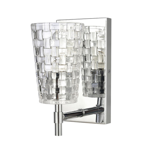 Atlas Lighting Lightweave 4.75''W 1Lt Vanity Light, Nickel/Clear
