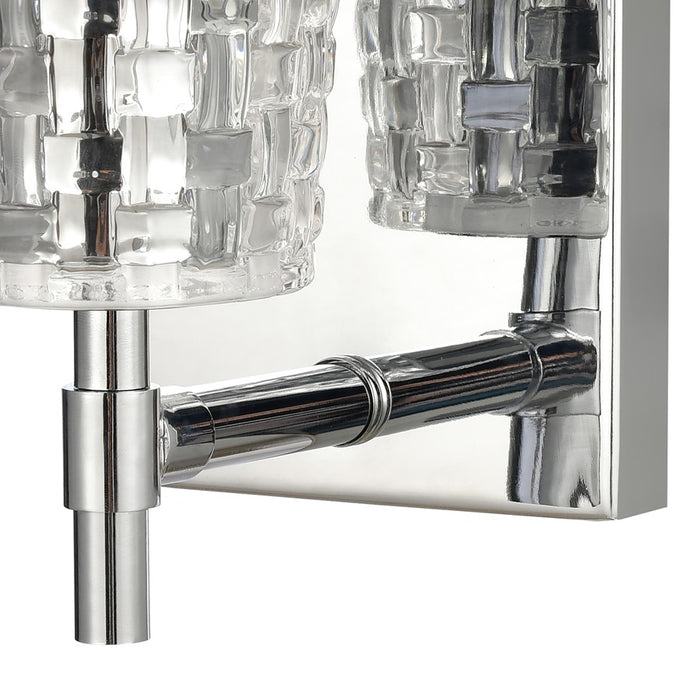 Atlas Lighting Lightweave 4.75''W 1Lt Vanity Light, Nickel/Clear