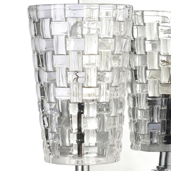 Atlas Lighting Lightweave 4.75''W 1Lt Vanity Light, Nickel/Clear