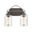 Atlas Lighting Market Square 12''W 2Lt Vanity Light, Bronze/Clear