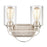 Atlas Lighting Market Square 12''W 2Lt Vanity Light, Nickel/Clear