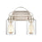 Atlas Lighting Market Square 12''W 2Lt Vanity Light, Nickel/Clear