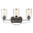 Atlas Lighting Market Square 20''W 3Lt Vanity Light, Bronze/Clear