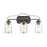 Atlas Lighting Market Square 20''W 3Lt Vanity Light, Bronze/Clear