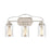 Atlas Lighting Market Square 20''W 3Lt Vanity Light, Nickel/Clear