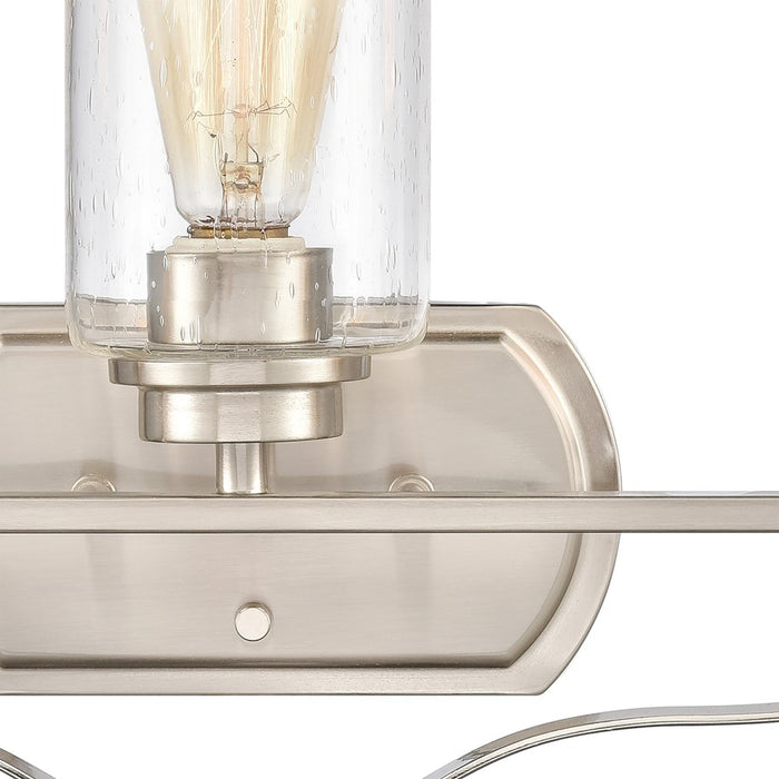 Atlas Lighting Market Square 20''W 3Lt Vanity Light, Nickel/Clear