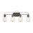 Atlas Lighting Market Square 28''W 4Lt Vanity Light, Bronze/Clear