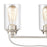 Atlas Lighting Market Square 28''W 4Lt Vanity Light, Nickel/Clear