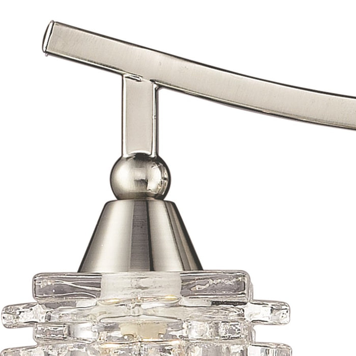 Atlas Lighting Matrix 15''W 3Lt Vanity Light, Satin Nickel/Clear