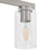 Atlas Lighting Melina 22'' Wide 3Lt Vanity Light, Nickel/Clear