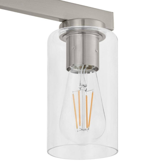 Atlas Lighting Melina 22'' Wide 3Lt Vanity Light, Nickel/Clear