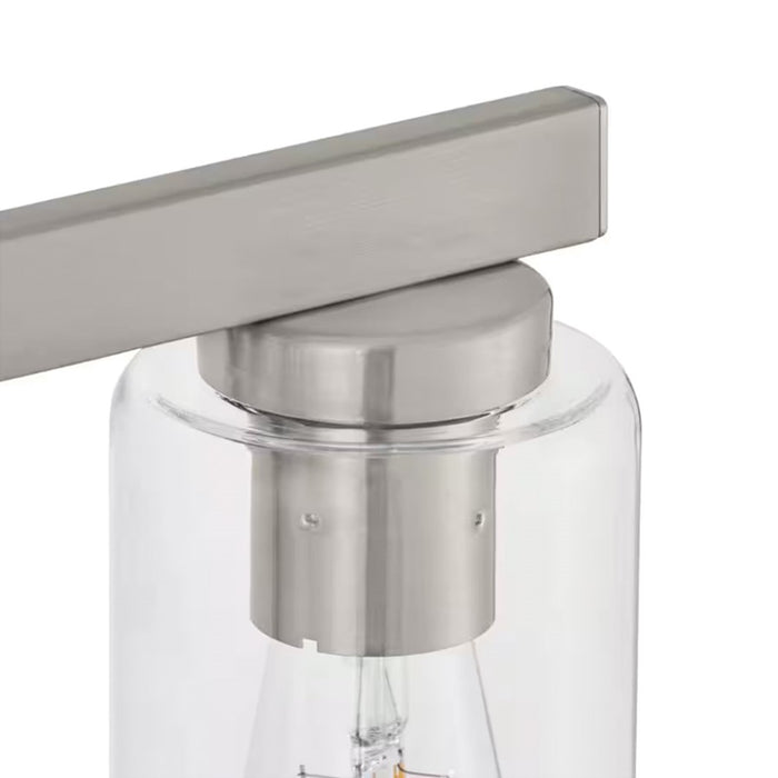 Atlas Lighting Melina 22'' Wide 3Lt Vanity Light, Nickel/Clear