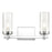 Atlas Lighting Melinda 15'' Wide 2Lt Vanity Light, Chrome/Clear