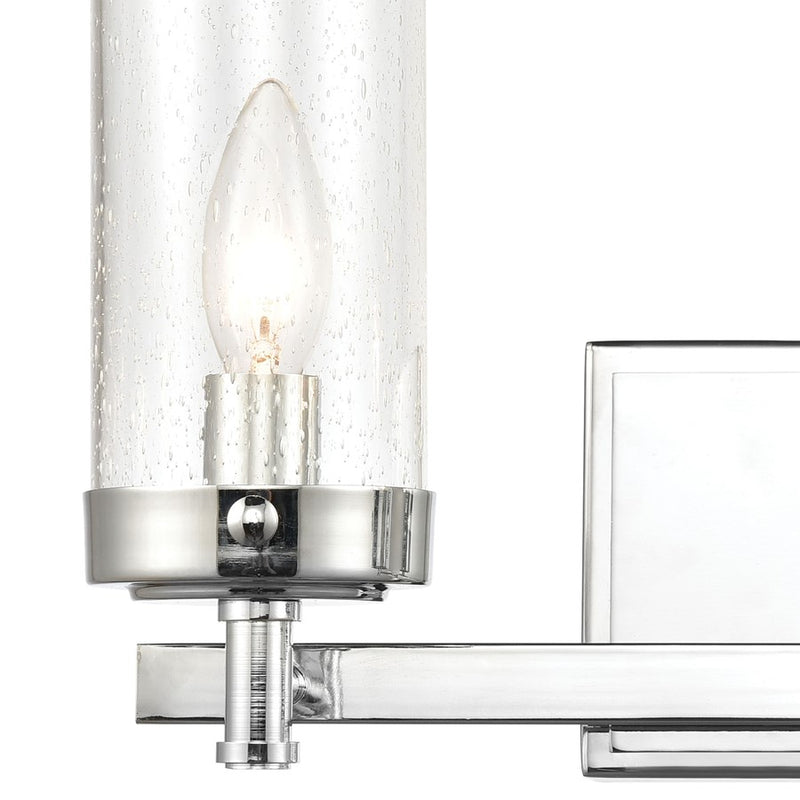 Atlas Lighting Melinda 15'' Wide 2Lt Vanity Light, Chrome/Clear