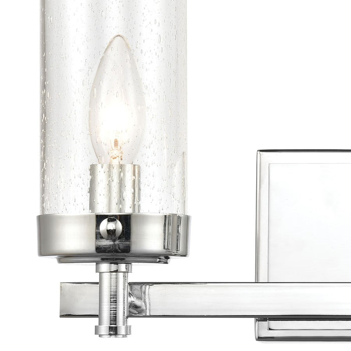 Atlas Lighting Melinda 15'' Wide 2Lt Vanity Light, Chrome/Clear