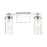 Atlas Lighting Melinda 15'' Wide 2Lt Vanity Light, Chrome/Clear