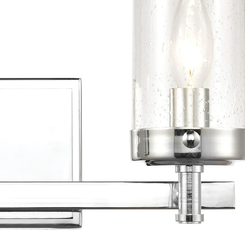Atlas Lighting Melinda 15'' Wide 2Lt Vanity Light, Chrome/Clear