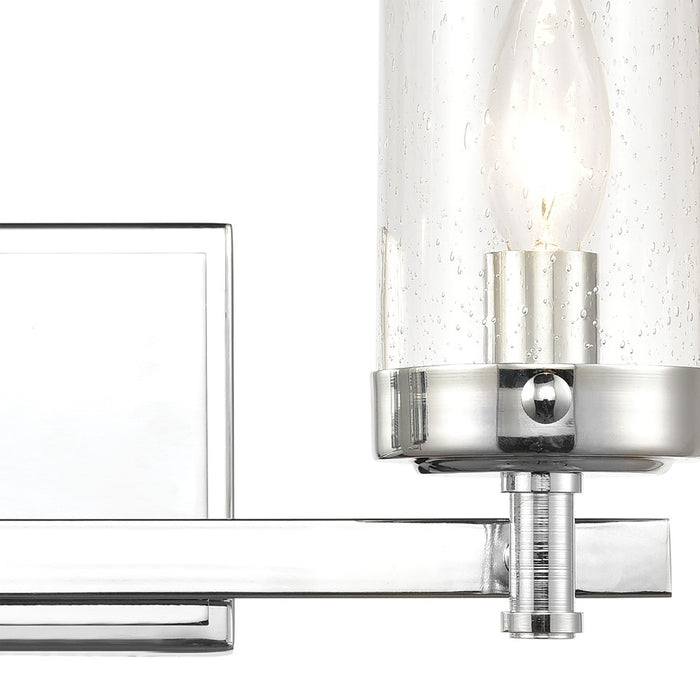 Atlas Lighting Melinda 15'' Wide 2Lt Vanity Light, Chrome/Clear