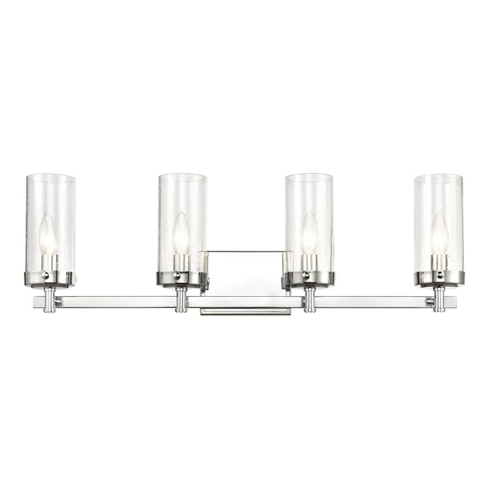 Atlas Lighting Melinda 29'' Wide 4Lt Vanity Light, Chrome/Clear