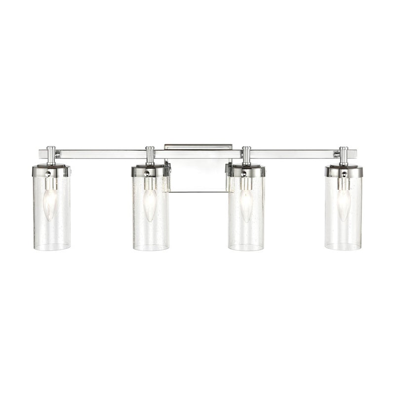 Atlas Lighting Melinda 29'' Wide 4Lt Vanity Light, Chrome/Clear