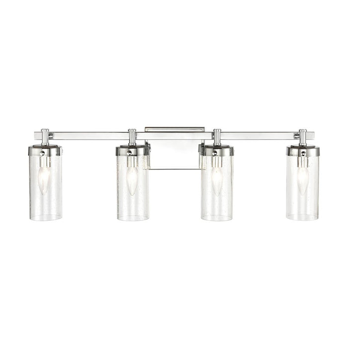 Atlas Lighting Melinda 29'' Wide 4Lt Vanity Light, Chrome/Clear