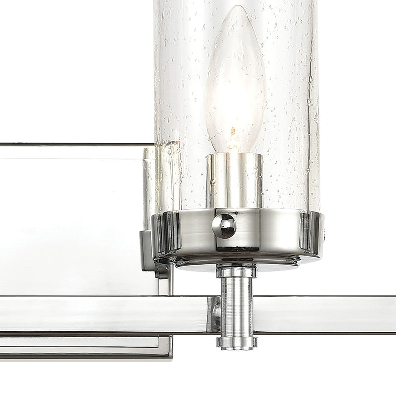 Atlas Lighting Melinda 29in 4-Light Vanity Light | Transitional Polished Chrome and Clear Seeded Glass | Bathroom Vanity | Model WL11372-CH