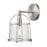 Atlas Lighting Merrick 10'' High 1Lt Sconce, Satin Nickel/Clear