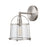Atlas Lighting Merrick 10'' High 1Lt Sconce, Satin Nickel/Clear