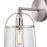 Atlas Lighting Merrick 10'' High 1Lt Sconce, Satin Nickel/Clear