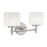 Atlas Lighting Moderne 14.25'' Wide 2Lt Vanity Light, Chrome/White