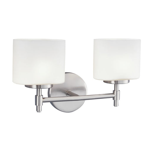 Atlas Lighting Moderne 14.25'' Wide 2Lt Vanity Light, Chrome/White