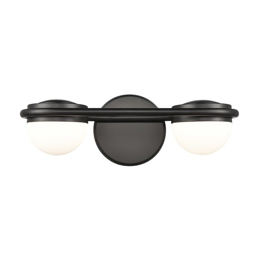 Atlas Lighting Nelly 14'' Wide 2Lt Vanity Light, Matte Black/White