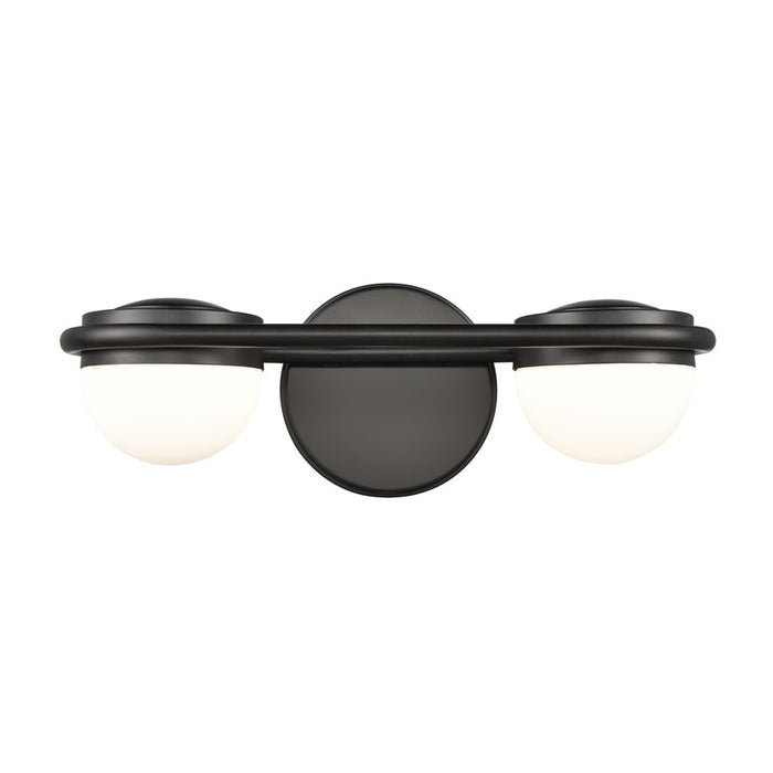 Atlas Lighting Nelly 14'' Wide 2Lt Vanity Light, Matte Black/White