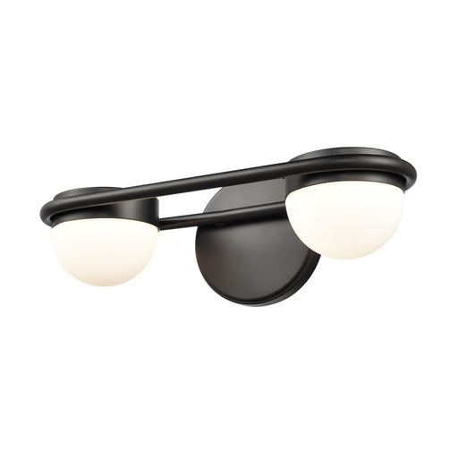Atlas Lighting Nelly 14'' Wide 2Lt Vanity Light, Matte Black/White