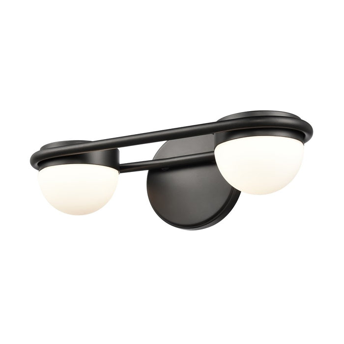 Atlas Lighting Nelly 14'' Wide 2Lt Vanity Light, Matte Black/White