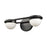 Atlas Lighting Nelly 14'' Wide 2Lt Vanity Light, Matte Black/White
