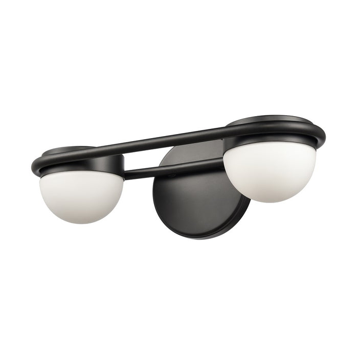 Atlas Lighting Nelly 14'' Wide 2Lt Vanity Light, Matte Black/White