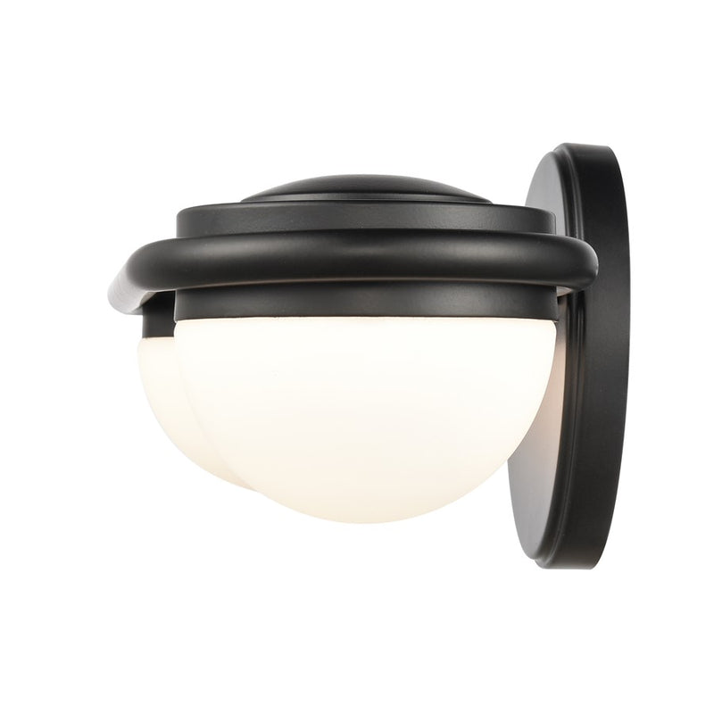 Atlas Lighting Nelly 14in 2-Light Vanity Light | Art Deco Matte Black and White Etched Glass | Bathroom Vanity | 14 x 6 x 5 in | Model WL11376-BK