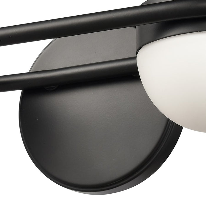 Atlas Lighting Nelly 14'' Wide 2Lt Vanity Light, Matte Black/White
