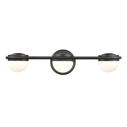 Atlas Lighting Nelly 22'' Wide 3Lt Vanity Light, Matte Black/White