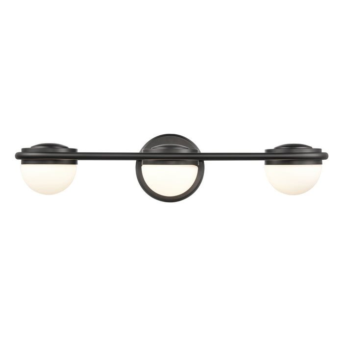 Atlas Lighting Nelly 22'' Wide 3Lt Vanity Light, Matte Black/White
