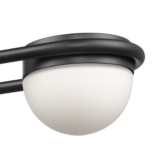 Atlas Lighting Nelly 22'' Wide 3Lt Vanity Light, Matte Black/White
