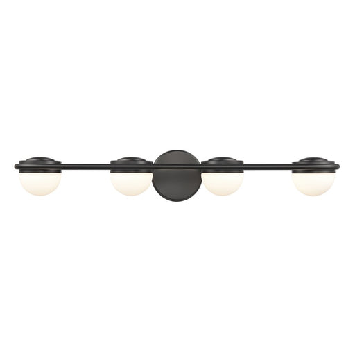 Atlas Lighting Nelly 31'' Wide 4Lt Vanity Light, Matte Black/White