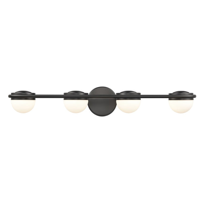 Atlas Lighting Nelly 31'' Wide 4Lt Vanity Light, Matte Black/White