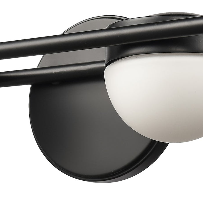 Atlas Lighting Nelly 31'' Wide 4Lt Vanity Light, Matte Black/White
