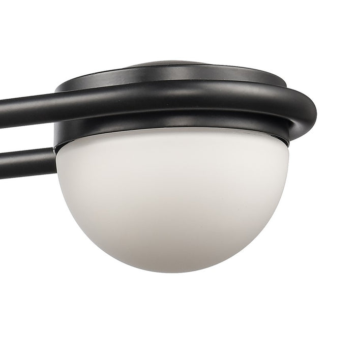 Atlas Lighting Nelly 31'' Wide 4Lt Vanity Light, Matte Black/White